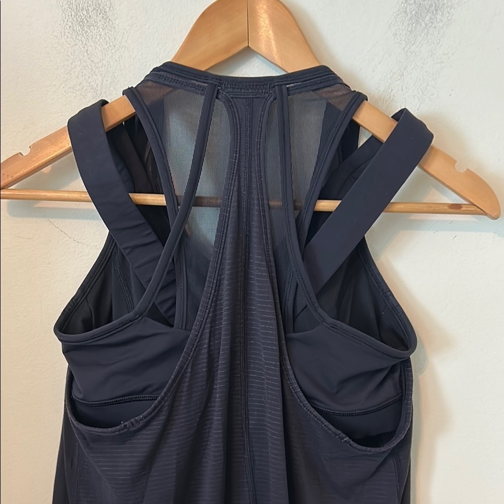 Lululemon 2 in 1 Black Workout Tank Size 8